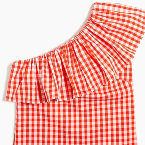 COTTON POPLIN RUFFLE-SHOULDER TOP - Picture 3 of 9